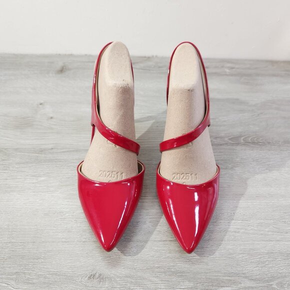 Calvin Klein Geena Pump Red Patent Like New Condition Women's Size 8M - Picture 9 of 9